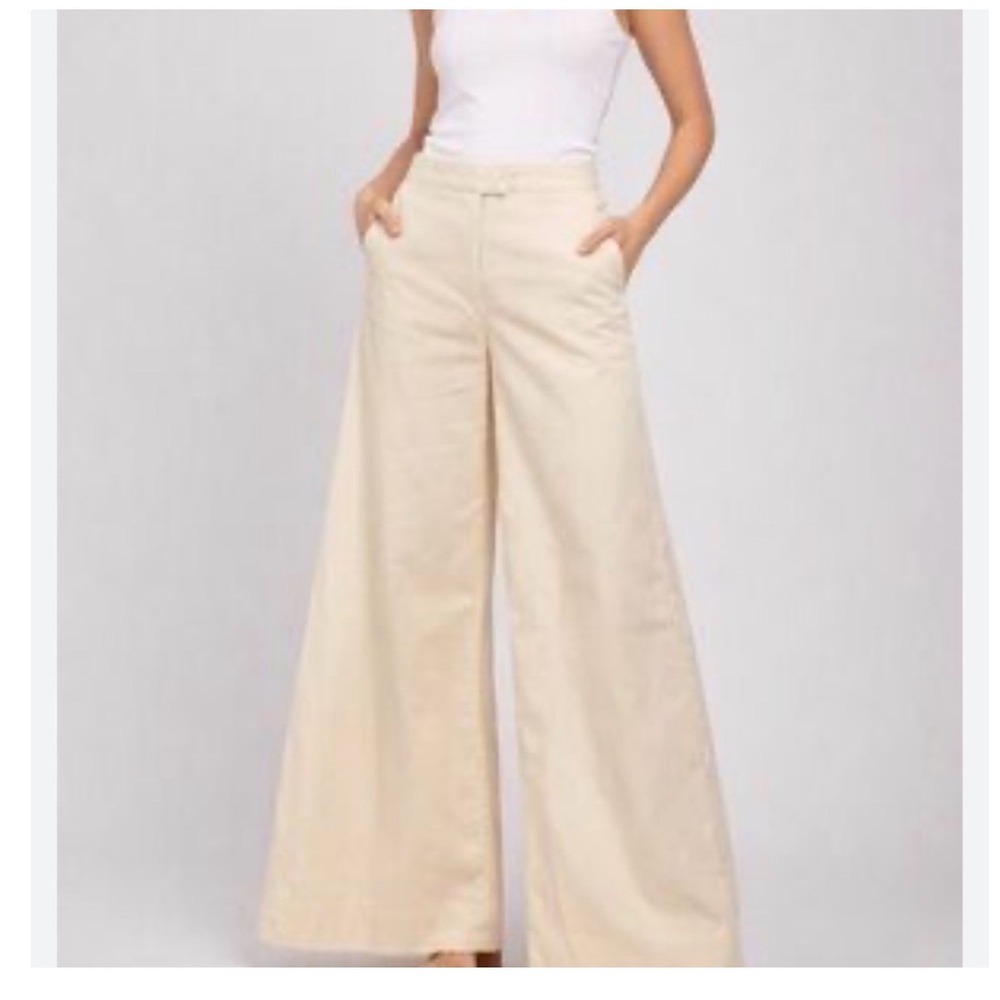 Misa Los Angeles Wide Leg Pants in Cream